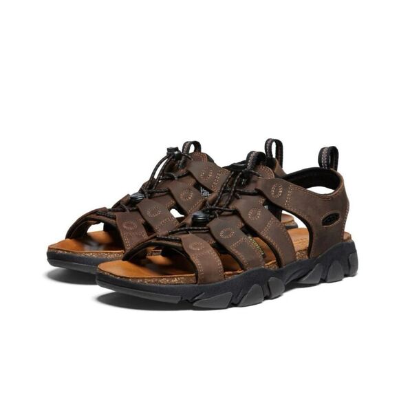 Keen Men's 14 Daytona Il Sandal Outdoor Hiking Open Toe Shoe Brown/Black Leather - Picture 1 of 9